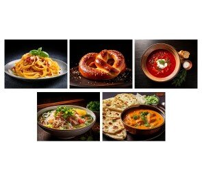 세계 여러 나라 전통 음식(쌀국수 pho,보르시,프레첼,파스타,커리와 난)