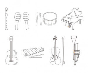 악기 색칠 모음