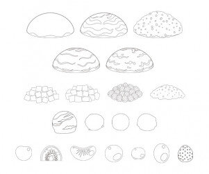 빙수 토핑 색칠 모음