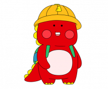 모자 쓴 공룡 캐릭터