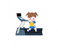 런닝머신 뛰는 아이