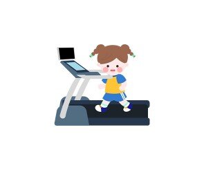 런닝머신 뛰는 아이