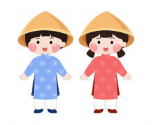 베트남 전통의상 입은 아이