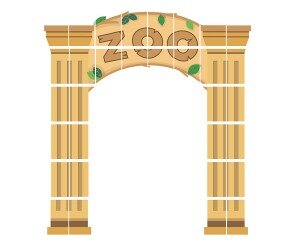 동물원 입구 만들기 (대리석)