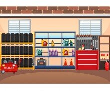 자동차 정비소 배경