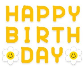 HAPPY BIRTHDAY 레터링 가랜드