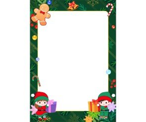 산타 요정과 선물 테두리