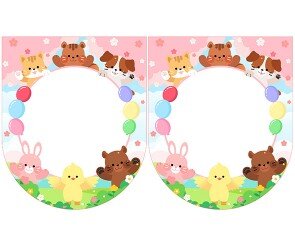 [개별도안] 환영합니다 동물 가랜드