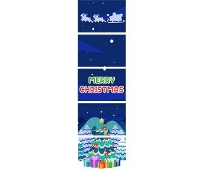 Merry Christmas 트리 세로 배너 만들기