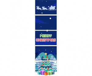 Merry Christmas 트리 세로 배너 만들기