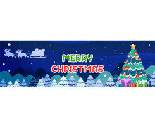 [개별도안] Merry Christmas 트리 가로 배너