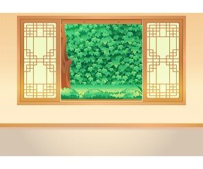 한옥 실내 배경