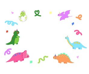 공룡 폭죽 배경