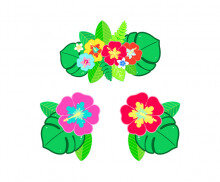 알로하 꽃 장식