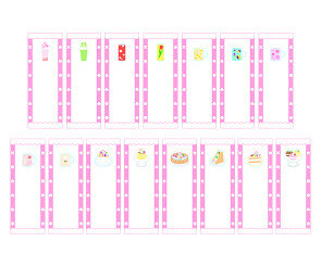 꽃잎 카페 개별 메뉴판(문구없음)