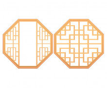 전통문양 창문 틀