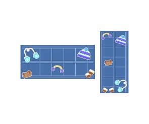 따뜻한 겨울 용품 원고지 레터링(문구없음)