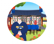 전통혼례 신랑 합성 라벨