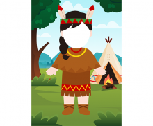 인디언 배경 합성이미지