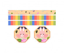 토끼 송편 띠지 라벨