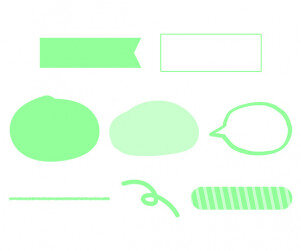 연두색 꾸미기 스티커