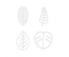 열대 잎 색칠 모음